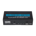 3x1 MINI METAL HDMI Interruptor 3 puertos Hub Box Interruptor 3 en 1 Out Switcher 3D 1080p HD 1.4 con control remoto